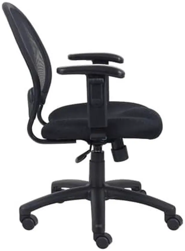Alt view image 4 of 6 - Boss B6216 Mesh Chair with Adjustable Arms