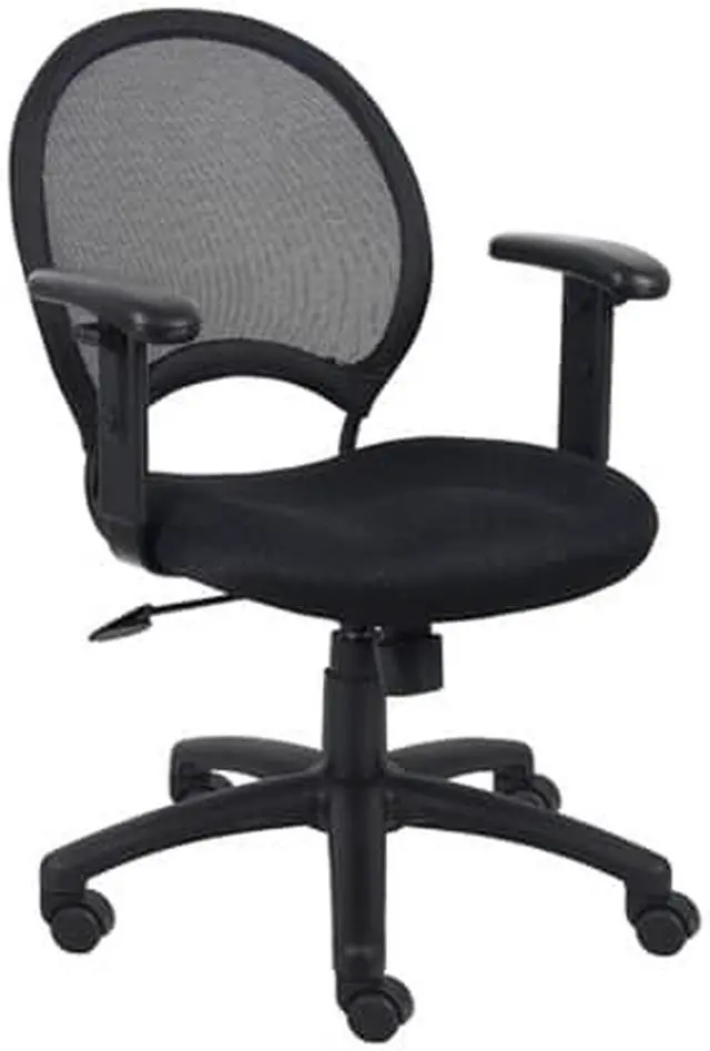 Alt view image 2 of 6 - Boss B6216 Mesh Chair with Adjustable Arms