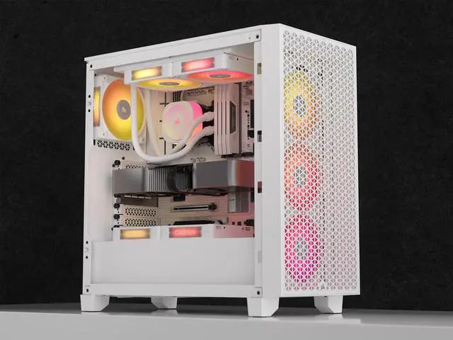 Alt view image 6 of 9 - CORSAIR iCUE LINK TITAN 240 RX RGB Liquid CPU Cooler - White - RX120 RGB Fans - Fits Intel LGA 1851/1700, AMD AM5/AM4 - iCUE LINK System Hub Included