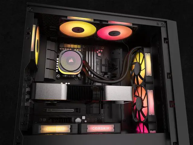 Alt view image 7 of 11 - CORSAIR iCUE LINK TITAN 360 RX RGB Liquid CPU Cooler - RX120 RGB Fans - Fits Intel LGA 1851/1700, AMD AM5/AM4 - iCUE LINK System Hub Included