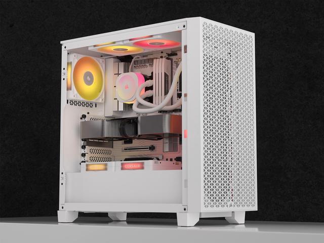 Alt view image 8 of 11 - CORSAIR iCUE LINK TITAN 360 RX RGB Liquid CPU Cooler - White - RX120 RGB Fans - Fits Intel  LGA 1851/1700, AMD AM5/AM4 - iCUE LINK System Hub Included