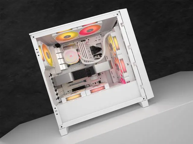 Alt view image 9 of 11 - CORSAIR iCUE LINK TITAN 360 RX RGB Liquid CPU Cooler - White - RX120 RGB Fans - Fits Intel  LGA 1851/1700, AMD AM5/AM4 - iCUE LINK System Hub Included