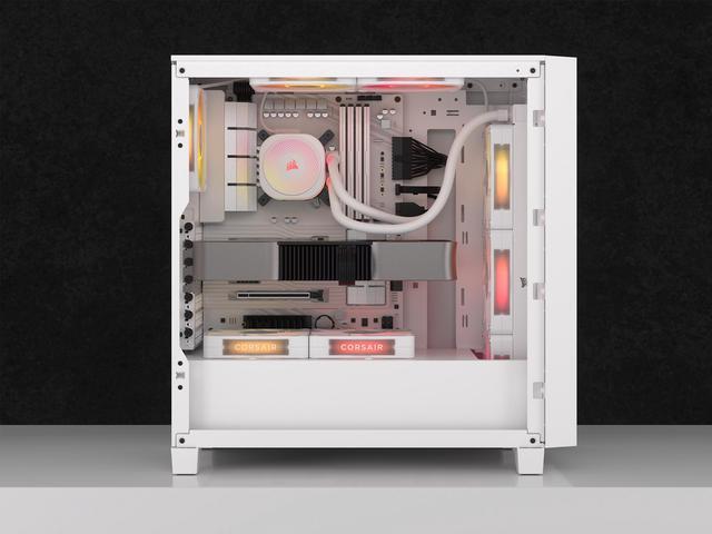 Alt view image 10 of 11 - CORSAIR iCUE LINK TITAN 360 RX RGB Liquid CPU Cooler - White - RX120 RGB Fans - Fits Intel  LGA 1851/1700, AMD AM5/AM4 - iCUE LINK System Hub Included