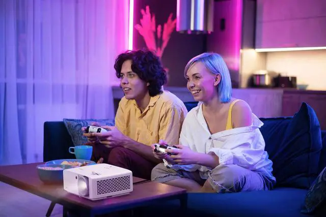Alt view image 11 of 12 - Optoma UHZ66 True 4K UHD Gaming and Home Entertainment Projector | 4,000 Lumens for Lights-On Viewing | 240Hz Refresh Rate and Ultra-Low 4.4ms Response Time