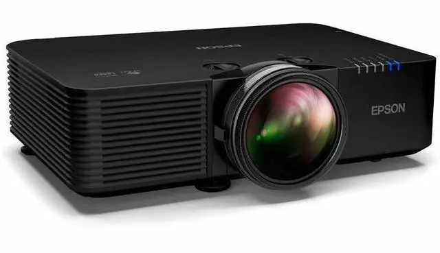 Alt view image 3 of 5 - Epson PowerLite L695SE 6,000-Lumen Short Throw 3LCD Laser Projector with 4K Enhancement (V11HB36120) - Black