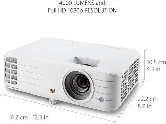 Alt view image 4 of 10 - ViewSonic PG706HD 4000 Lumens Full HD 1080p Projector with RJ45 LAN Control Vertical Keystoning and Optical Zoom for Home and Office