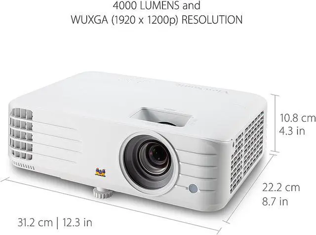 Alt view image 4 of 6 - ViewSonic PG706WU 4000 Lumens WUXGA Projector with RJ45 LAN Control Vertical Keystoning and Optical Zoom for Home and Office