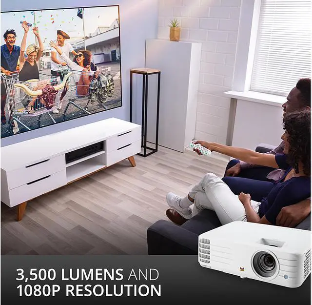 Alt view image 2 of 15 - ViewSonic PX701HD 1080p Projector with 3500 Lumens, SuperColor, Vertical Lens Shift, Dual HDMI, Enjoy Sports and Streaming with Dongle