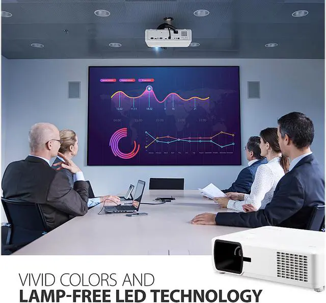 Alt view image 4 of 14 - ViewSonic LS600W Bright 3000 Lumens WXGA Lamp Free LED Projector with HV Keystone and 360 Degree Flexible Installation, LAN Control, 10W Speaker