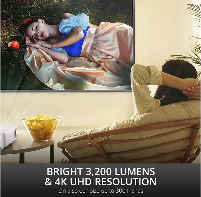 Alt view image 2 of 8 - ViewSonic PX701-4K 4K UHD 3200 Lumens 240Hz 4.2ms Home Theater Projector with HDR, Auto Keystone, Dual HDMI