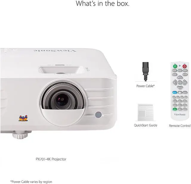 Alt view image 8 of 8 - ViewSonic PX701-4K 4K UHD 3200 Lumens 240Hz 4.2ms Home Theater Projector with HDR, Auto Keystone, Dual HDMI