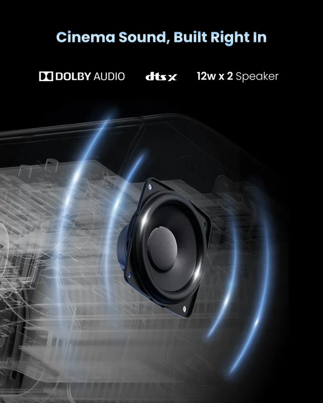 Alt view image 8 of 9 - Dangbei MP1 MAX Triple Laser Projector 4K - 3100 ISO Lumens, 110% BT.2020, Google TV with Netflix Officially, 300'' Display, 2x12W Dolby Audio DTS:X, HDR10+, Blu-ray 3D
