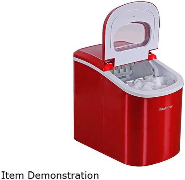 MAGIC CHEF MCIM22R 27lb Ice Maker - Red 