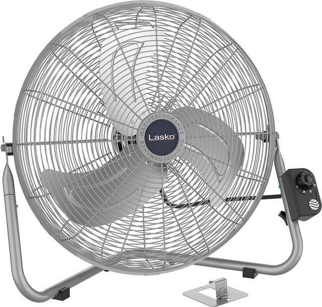 Main image of Lasko 20" Silver High Velocity Wall Mount Fan with Pivoting Head - 3 Speeds, Ideal Wall Mount Fan or Floor Fan for Home, Garage, Attic, 2265QM