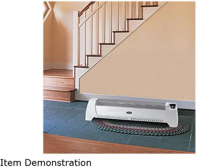 Alt view image 3 of 3 - Lasko 39-3/4 In. 1500-Watt 120-Volt Portable Electric Baseboard Heater, White