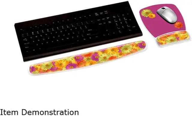 Alt view image 3 of 3 - 3M WR308DS 3M Daisy Design Gel Wrist Rest - 2.5" x 18" Dimension