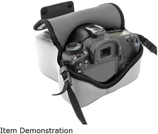 Alt view image 4 of 4 - USA Gear FlexARMOR dSLR Camera Case Holster Sleeve - Works With Nikon D750, Canon EOS 7D Mark II, Rebel T5, Sony Alpha 7 II, Pentax K-S2 & More DSLR Cameras (Grey)