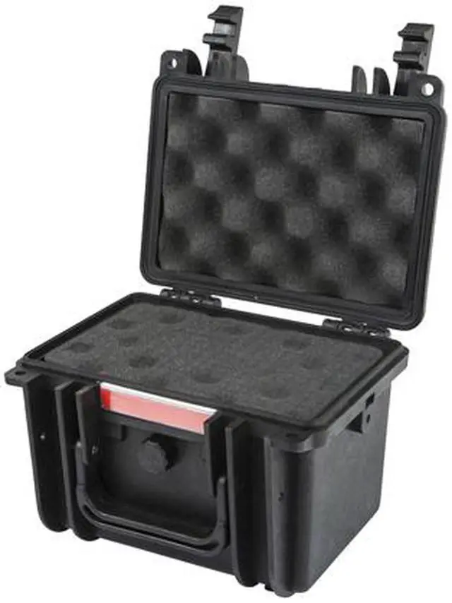 Alt view image 3 of 6 - Monoprice Weatherproof / Shockproof Hard Case - Black IP67 level dust and water protection up to 1 meter depth with Customizable Foam, 8 x 7 x 6 in, 2.9 Liter (112679)