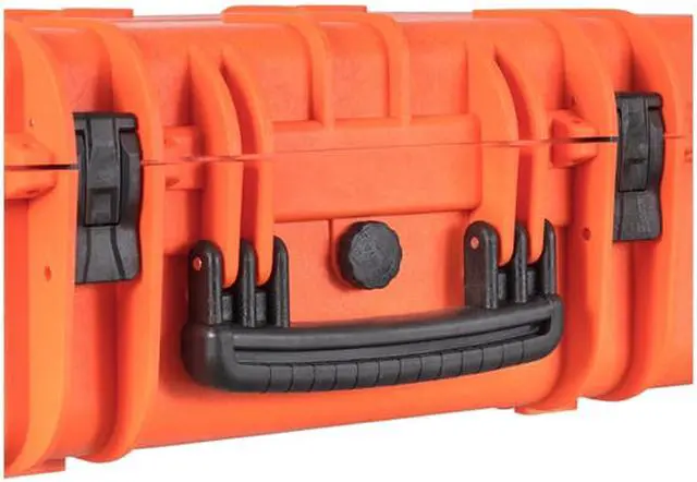 Alt view image 6 of 6 - Monoprice Weatherproof Hard Case - 22in x 14in x 8in, Orange With Customizable Foam, Shockproof, IP67