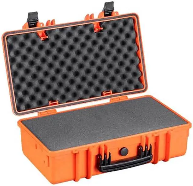 Alt view image 2 of 6 - Monoprice Weatherproof Hard Case - 22in x 14in x 8in, Orange With Customizable Foam, Shockproof, IP67