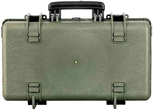 Alt view image 5 of 6 - Monoprice Weatherproof Hard Case - 22in x 14in x 8in, OD Green With Customizable Foam, Shockproof, IP67