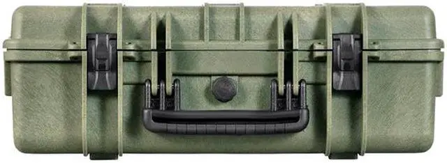Alt view image 3 of 6 - Monoprice Weatherproof Hard Case - 22in x 14in x 8in, OD Green With Customizable Foam, Shockproof, IP67