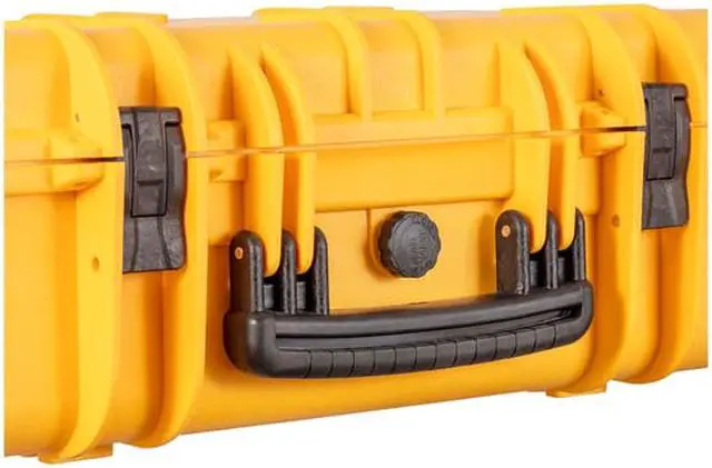 Alt view image 6 of 6 - Monoprice Weatherproof Hard Case - 22in x 14in x 8in, Yellow With Customizable Foam, Shockproof, IP67