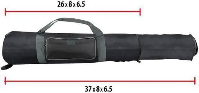 Alt view image 3 of 4 - USA GEAR Padded Tripod Case Bag with Expandable Compartment & Accessory Storage - Works with Vista , Ravelli , Dolica , Manfrotto & More - Holds Tripods from 21.0" to 35.0" Folded