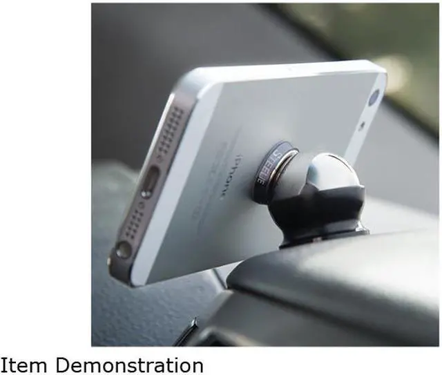 Alt view image 3 of 5 - Nite Ize Black, Silver Steelie Magnetic Phone Mount Kit STCK-11-R8