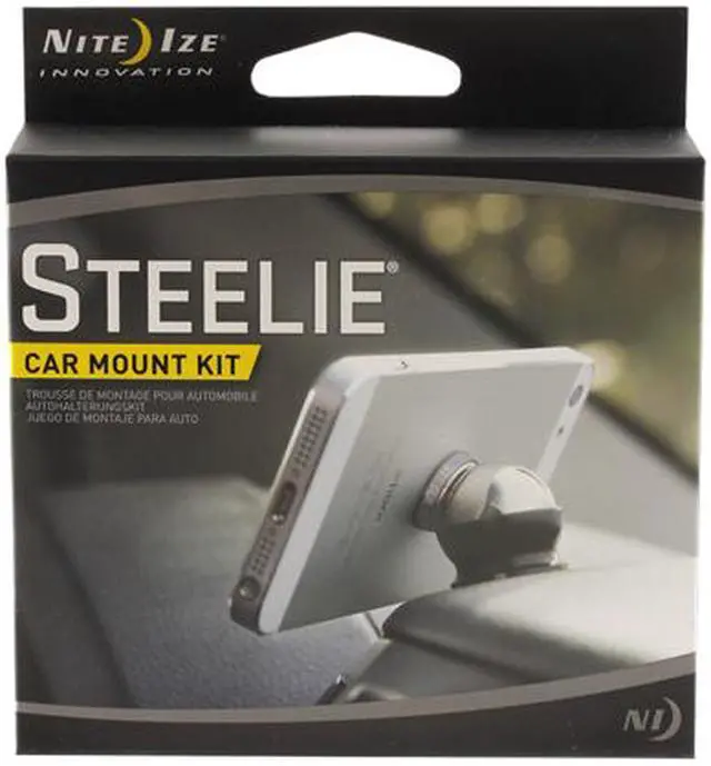 Alt view image 4 of 5 - Nite Ize Black, Silver Steelie Magnetic Phone Mount Kit STCK-11-R8