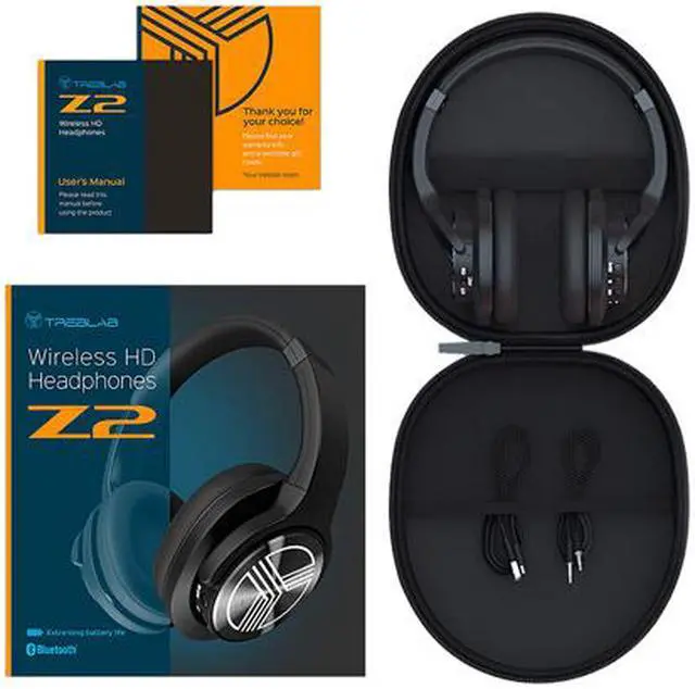 Alt view image 6 of 7 - TREBLAB Z2, Over Ear Workout Headphones with Microphone, Bluetooth 5.0, Active Noise Cancelling (ANC), Up to 35H Battery Life, Wireless Headphones for Sport, Workout, Running, Gym (Black)