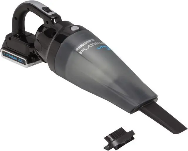 Alt view image 5 of 9 - Black & Decker BDH2000SL 20V MAX Cordless Lithium-Ion Platinum Hand Vacuum Kit with Removal Battery