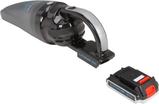 Alt view image 7 of 9 - Black & Decker BDH2000SL 20V MAX Cordless Lithium-Ion Platinum Hand Vacuum Kit with Removal Battery