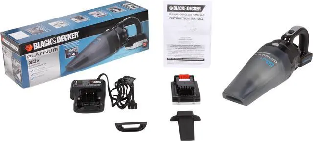 Alt view image 9 of 9 - Black & Decker BDH2000SL 20V MAX Cordless Lithium-Ion Platinum Hand Vacuum Kit with Removal Battery