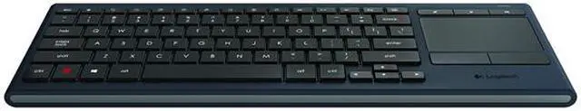 Alt view image 2 of 5 - Logitech K830 Illuminated Living-Room Keyboard with Built-in Touchpad – Easy-access Media Keys and Shortcut Keys for Windows or Android