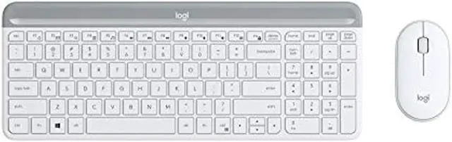 Main image of Logitech MK470 Slim Wireless Keyboard and Mouse Combo - Modern Compact Layout, Ultra Quiet, 2.4 GHz USB Receiver, Plug n' Play Connectivity, Compatible with Windows - Off White