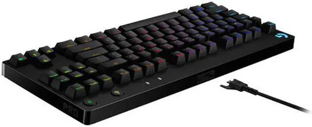 Alt view image 4 of 6 - Logitech G Pro Mechanical TKL RGB Wired Gaming Keyboard GX Blue Clicky Switch + Lightsync Backlit Keys, 920-009388
