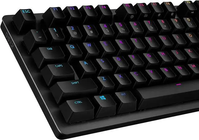 Alt view image 3 of 5 - Logitech G512 LIGHTSYNC RGB Mechanical Gaming Keyboard, Carbon English Layout GX Blue Switch, Brushed Aluminum Case, USB Pass Through, 920-008936, Black