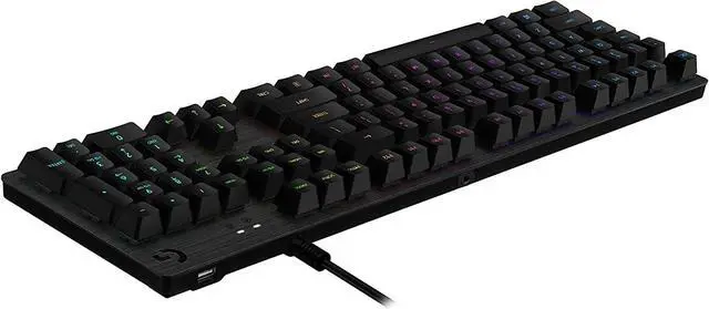 Alt view image 4 of 5 - Logitech G512 LIGHTSYNC RGB Mechanical Gaming Keyboard, Carbon English Layout GX Blue Switch, Brushed Aluminum Case, USB Pass Through, 920-008936, Black