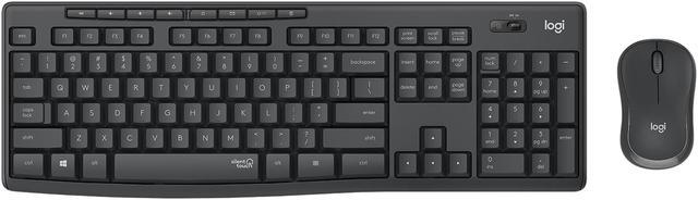 Logitech MK295 Wireless Mouse & Keyboard Combo with SilentTouch Technology,  Full Numpad, Advanced Optical Tracking, Lag-Free Wireless, 90% Less Noise -  Graphite 