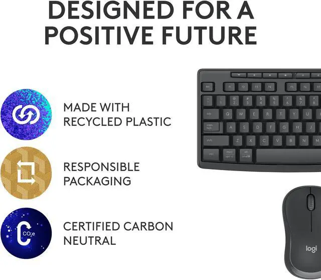 Alt view image 12 of 11 - Logitech MK370 Combo for Business Wireless Keyboard and Silent Mouse 920011887