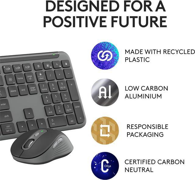 Alt view image 10 of 11 - Logitech Signature Slim MK955 for Business Wireless Keyboard and Mouse Combo