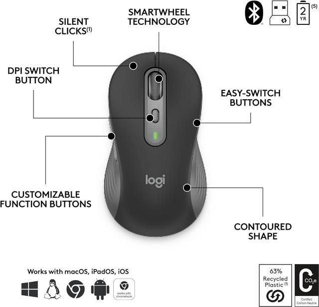 Alt view image 7 of 11 - Logitech Signature Slim MK955 for Business Wireless Keyboard and Mouse Combo