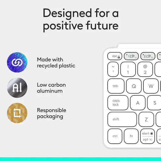 Alt view image 9 of 9 - Logitech KEYS-To-GO 2, Ultra-Slim Bluetooth Scissor-Switch Portable Wireless Keyboard With Built-In Protective Cover, Multi-OS Compatible for Android, Windows, Chrome, IOS Tablets, Off-white
