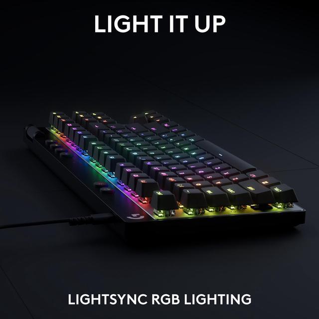 Alt view image 6 of 9 - Logitech G PRO X TKL RAPID Tenkeyless Wired Gaming Keyboard With Magnetic Analog Switches, Rapid Trigger Mode, Adjustable Actuation, and Customizable RGB Lighting, Black - Cable Connectivity - USB Typ