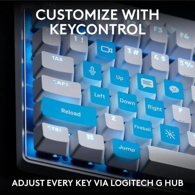 Alt view image 5 of 9 - Logitech G PRO X TKL RAPID Tenkeyless Wired Gaming Keyboard With Magnetic Analog Switches, Rapid Trigger Mode, Adjustable Actuation, and Customizable RGB Lighting, Off-white - Cable Connectivity - USB
