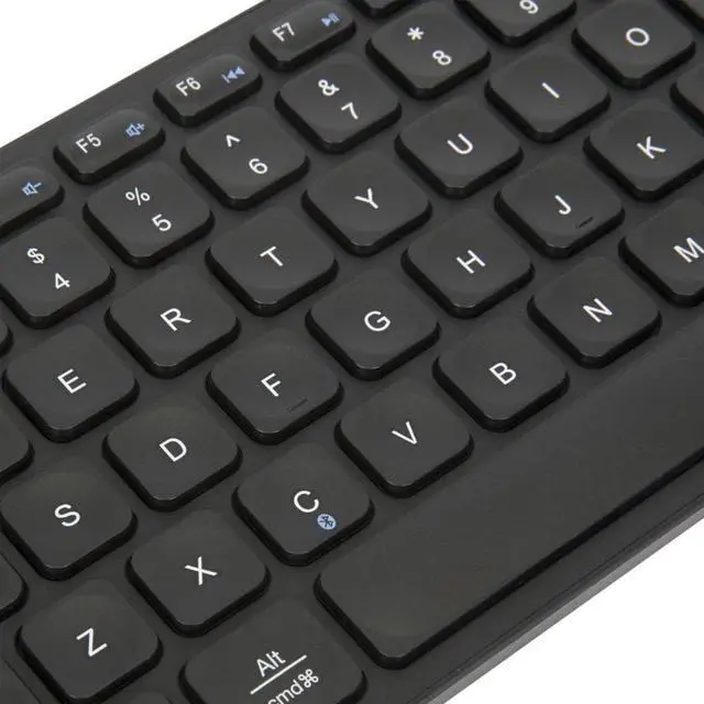 Alt view image 2 of 5 - Targus Compact Multi-Device Bluetooth Antimicrobial Keyboard - Wireless Connectivity - Bluetooth - Tablet, Smartphone, Notebook - PC, Mac - AAA Battery Size Supported - Black - AKB862US
