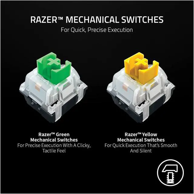 Alt view image 7 of 9 - Razer BlackWidow V3 Mini HyperSpeed 65% Wireless Mechanical Gaming Keyboard: HyperSpeed Wireless Technology - Yellow Mechanical Switches- Linear & Silent - Doubleshot ABS keycaps - 200Hrs Battery Life