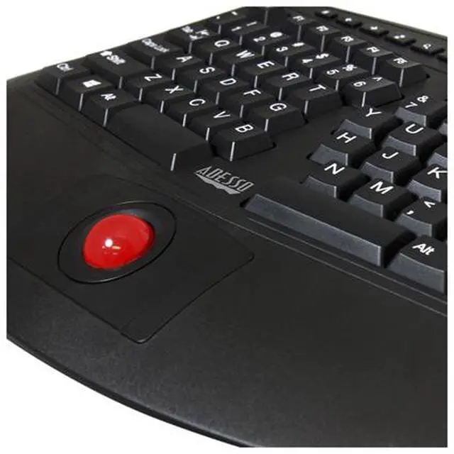 Alt view image 5 of 7 - ADESSO WKB-3500UB ADESSO 2.4GHZ TRU-FORM WIRELESS MEDIA ERGONOMIC TRACKBALL KEYBOARD WITH 20 WINDO