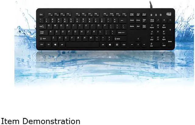 Alt view image 6 of 8 - Adesso Antimicrobial Waterproof Desktop Keyboard Keyboard